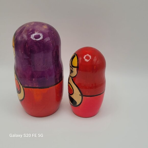 Vintage Large Matryoshka Stacking Nesting Doll 7 Pieces - Picture 6 of 16